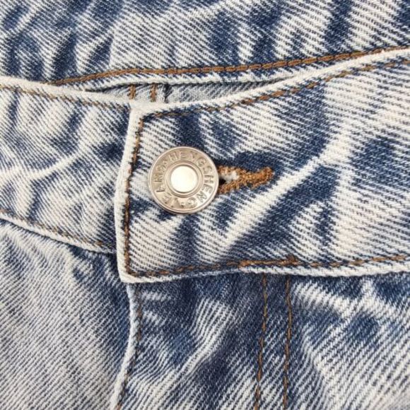 Shein Womens Size Medium Jeans Acid Wash Distressed Frayed Hem Zip Frayed Hem - Picture 4 of 10